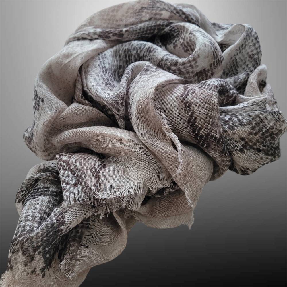 28x72 Lightweight Snake Print Scarf - like new condition Work Wear or Casual